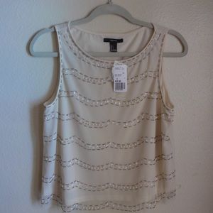 Forever 21 Knit sleeveless beaded top